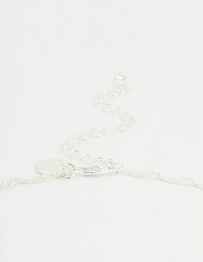 Silver Plated Letter L Heart Locket
