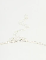 Silver Plated Letter M Heart Locket Necklace