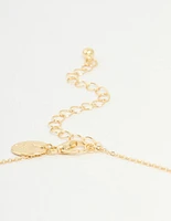 Gold Plated Cubic Zirconia Virgo Circle Necklace