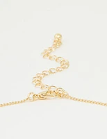 Gold Plated Genuine Shell Letter A Flower Petal Necklace