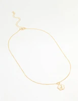 Gold Plated Genuine Shell Letter J Flower Petal Necklace