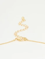 Gold Plated Genuine Shell Letter J Flower Petal Necklace