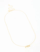 Gold Plated Bubble Leo Pendant Necklace