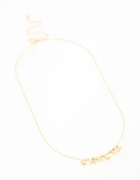 Gold Plated Bubble Cancer Pendant Necklace