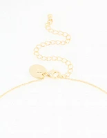 Gold Plated Bubble Cancer Pendant Necklace