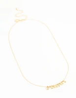Gold Plated Bubble Gemini Necklace