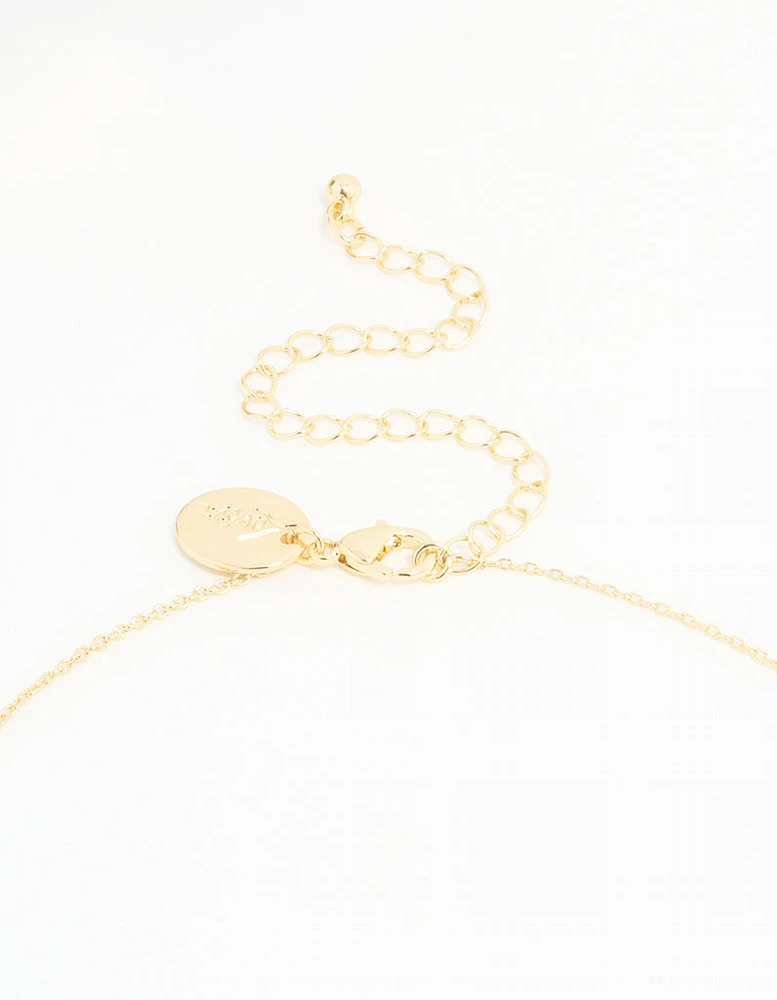 Gold Plated Bubble Gemini Necklace