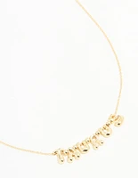 Gold Plated Bubble Taurus Necklace