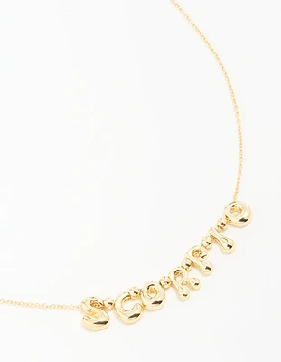 Gold Plated Bubble Scorpio Necklace