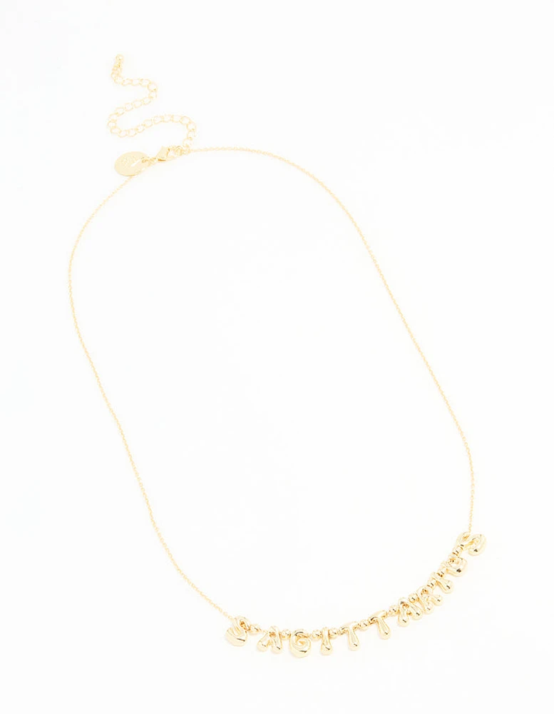 Gold Plated Bubble Sagittarius Necklace
