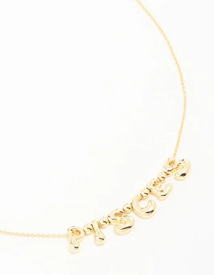 Gold Plated Bubble Pisces Pendant Necklace