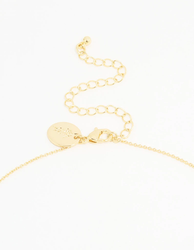 Gold Plated Bubble Pisces Pendant Necklace