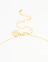 Gold Plated Bubble Pisces Pendant Necklace