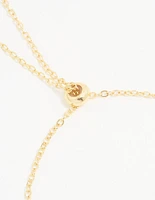 Gold Plated Cubic Zirconia Bubble A Pavé Toggle Bracelet