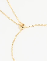 Gold Plated Cubic Zirconia Bubble M Pavé Toggle Bracelet