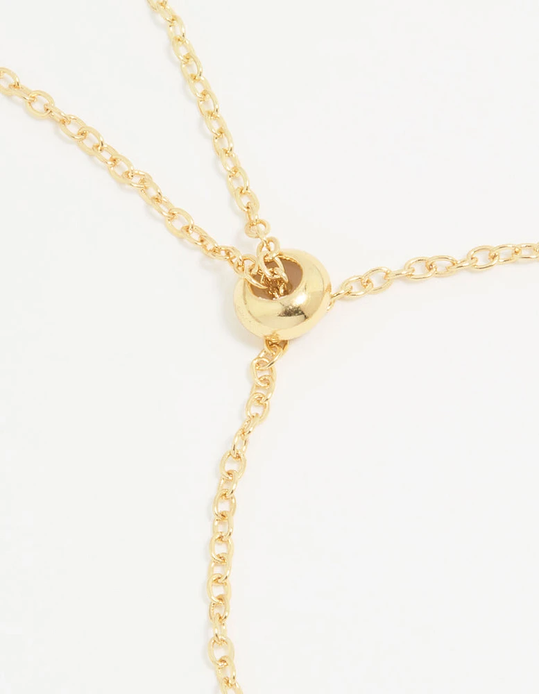 Gold Plated Cubic Zirconia Bubble S Pavé Toggle Bracelet