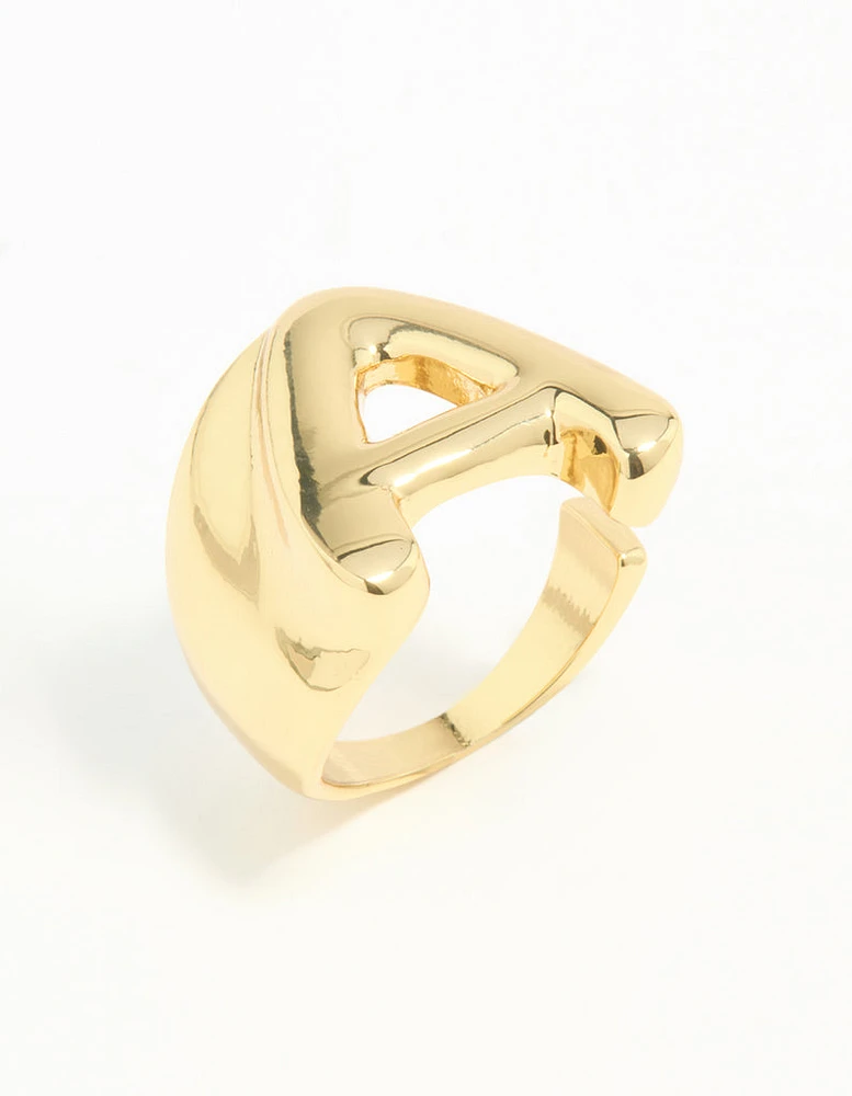 Gold Plated Bubble A Ring