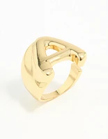 Gold Plated Bubble A Ring
