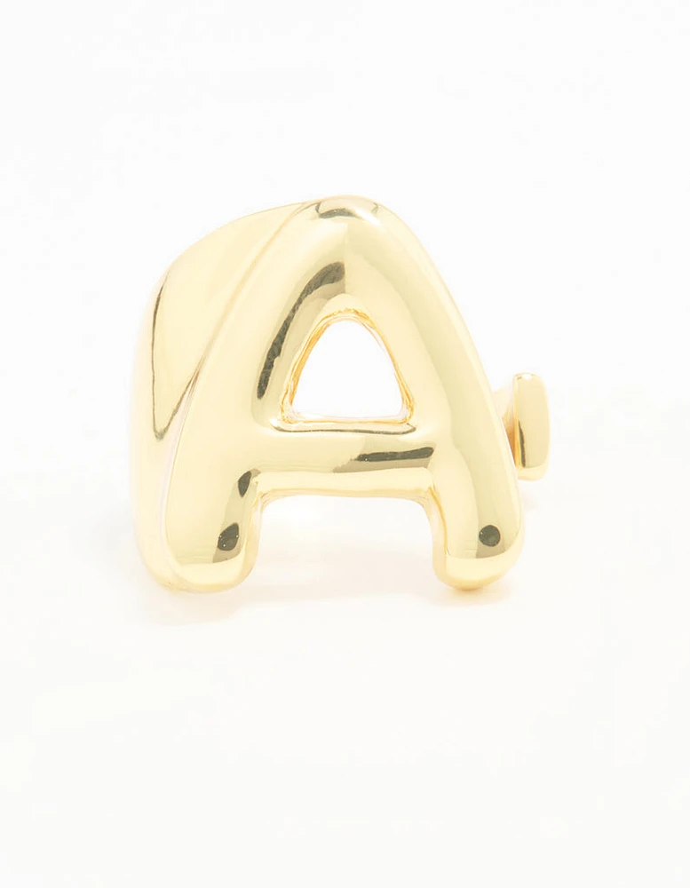 Gold Plated Bubble A Ring
