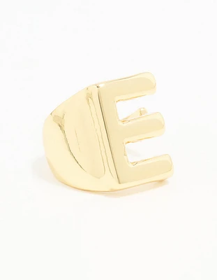 Gold Plated Bubble E Ring