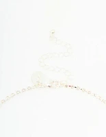 Silver Diamante Thin Pavé Twisted Necklace & Earrings Set