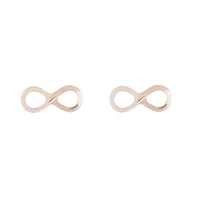 Rose Gold Infinity Stud Earrings