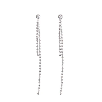 Diamante Cupchain Front & Back Earrings