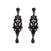 Black Jewel Drop Earrings