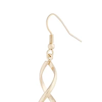 Gold Wave Drop Earrings