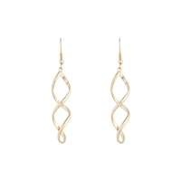 Gold Wave Drop Earrings