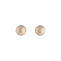 Gold Tone Textured Stud Earrings