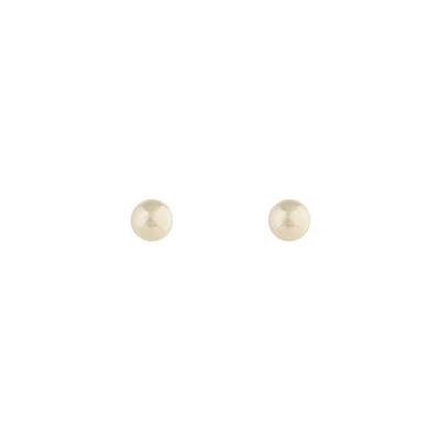 Gold Solid Ball Stud Earrings