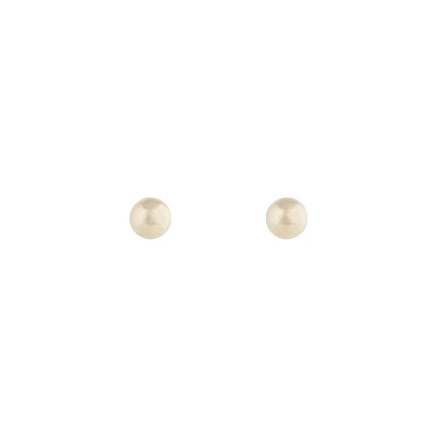Gold Plated Sterling Silver 3mm Ball Stud Earrings
