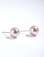 Silver Classic Ball Stud Earrings