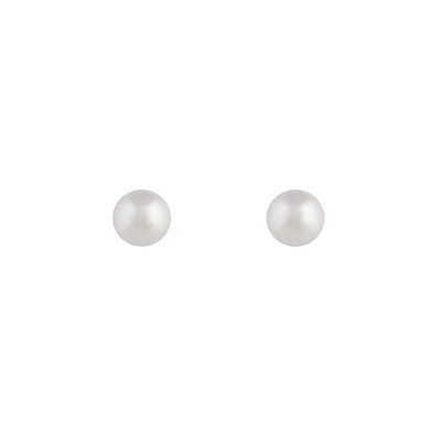 Classic Faux Pearl Stud Earrings