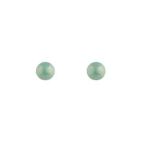 Shiny Green Ball Stud Earrings