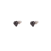 Black Diamond Cut Out Stud Earrings