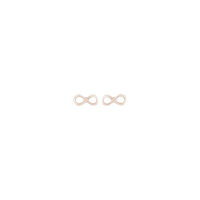 Rose Gold Infinity Stud Earrings