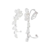 Pearlised Jewel Flower Vine Ear Cuff Two Pack