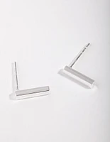 Sterling Silver Bar Stud Earrings