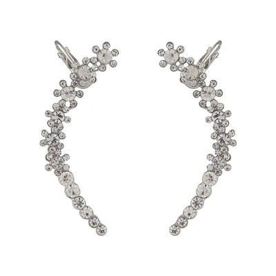 Diamante Double Flower Ear Cuff Pack