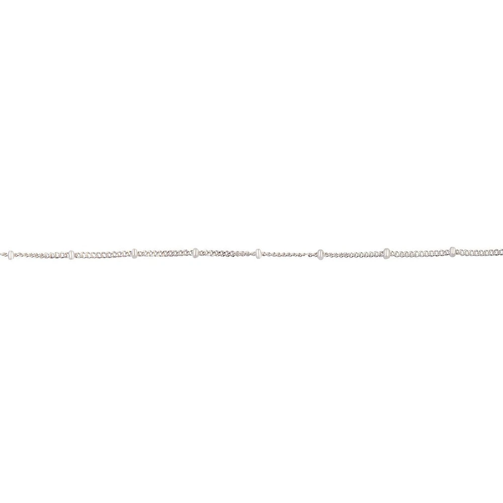 Sterling Silver Bead Chain Anklet