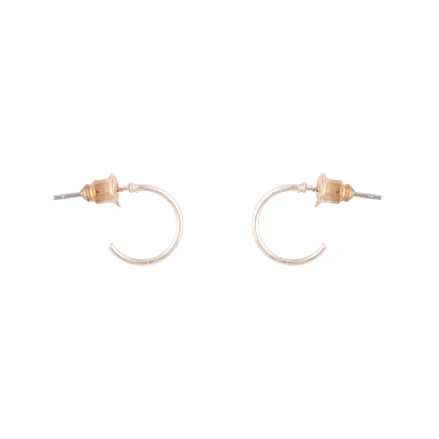 Rose Gold Mini Metal Hoop Earrings