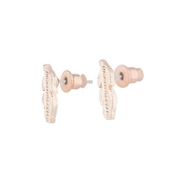 Rose Gold Dainty Leaf Stud Earrings