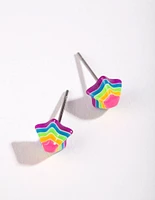 Rainbow Mini Star Stud Earrings