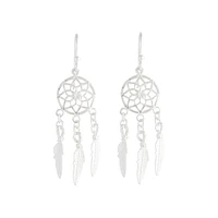 Sterling Silver Dreamcatcher Earrings