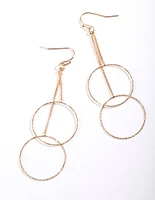 Gold Duo Chain Drop Earrings