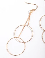 Gold Duo Chain Drop Earrings