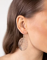 Silver Large Stamp Filigree Disc Earrings
