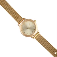 Gold Coloured Mesh Strap Watch